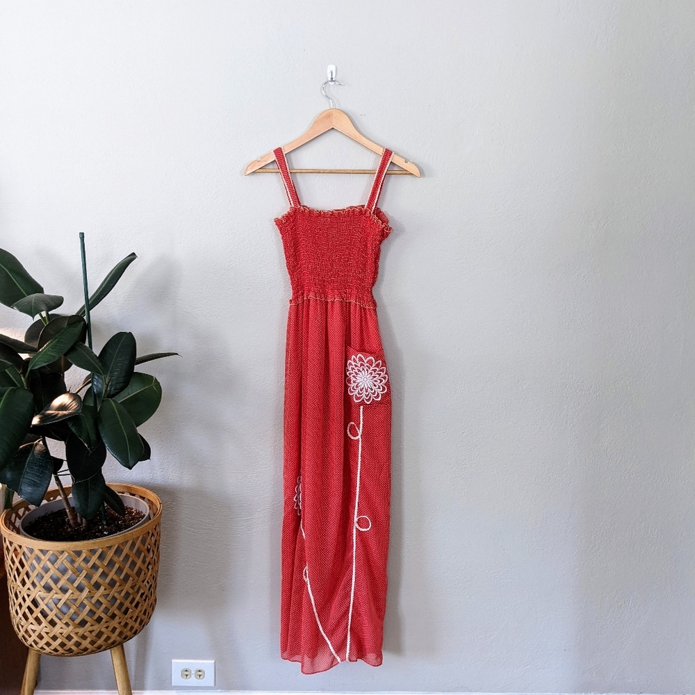 Vintage 60s floral maxi dress